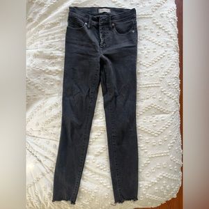 Black skinny leg madewell jeans